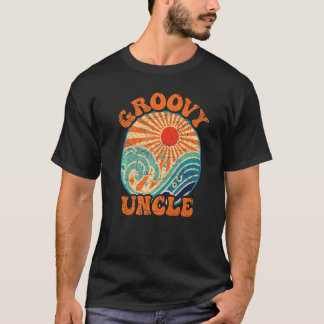 Groovy Uncle 70s Aesthetic Nostalgia 1970's Retro  T-Shirt