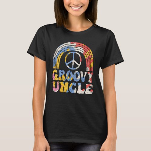 Groovy Uncle 70s Aesthetic Nostalgia 1970&#39;s Retro  T-Shirt