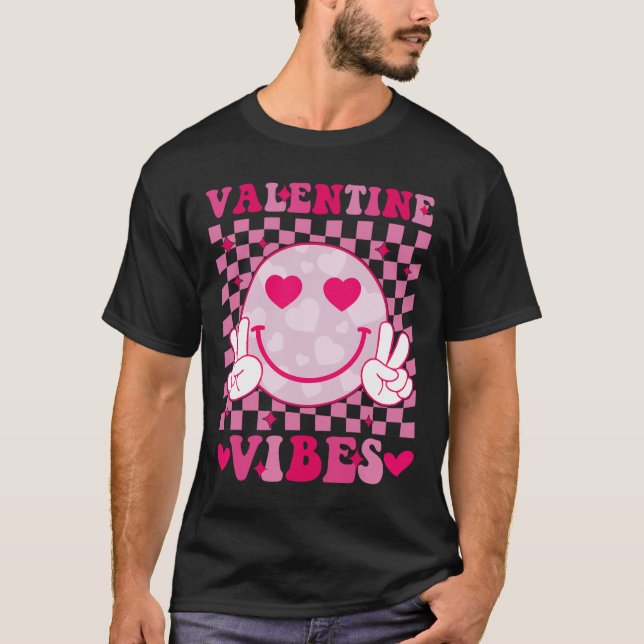 Groovy Valentine Vibes Valentines Day Shirts For G (Front)