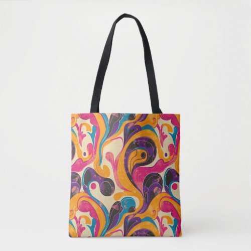 Groovy Vibes All Over Printed Tote Bag