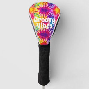 Groovy Vibes Tie Dye Customizable Golf Head Cover