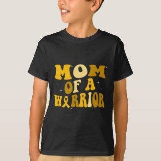 Groovy Vintage Childhood Cancer Awareness Mom Of W T-Shirt