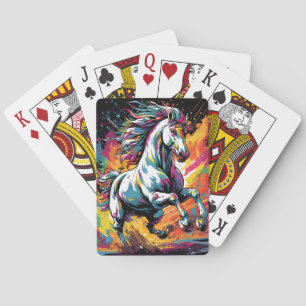 Groovy Vintage Race Horse Pop Art Poker Cards