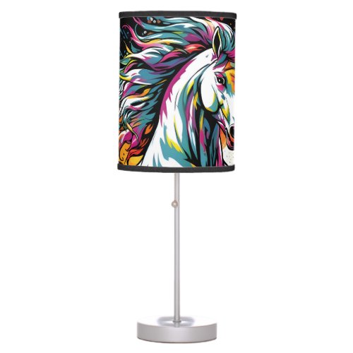 Groovy Vintage Race Horse Pop Art Table Lamp