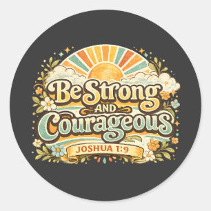 Groovy Vintage Sunshine Faith Art For Journaling Classic Round Sticker