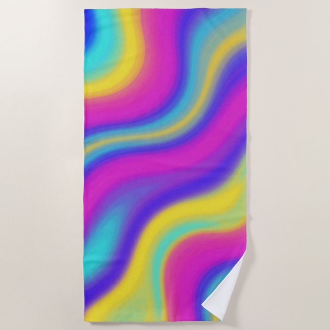 Groovy Waves Beach Towel (Front)