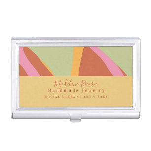 Groovy Waves Handmade Artisan Salon Beauty Business Card Case