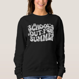 Groovy wavy School s Out For Summer Graduation Tea Sweatshirt