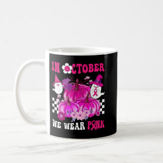 Groovy Wear Pink Breast Cancer Warriors Cute Ghost Coffee Mug