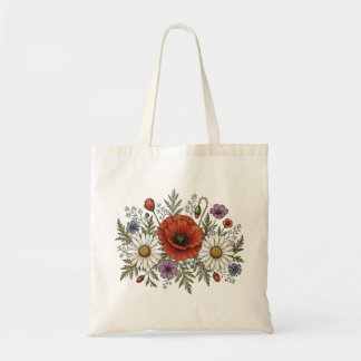 Groovy Wildflower Meadow Tote Bag