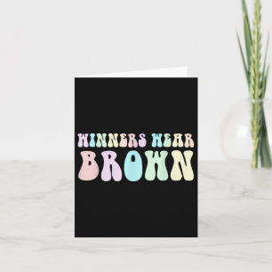 Groovy Winners Wear Brown Summer Camp Competition  Card