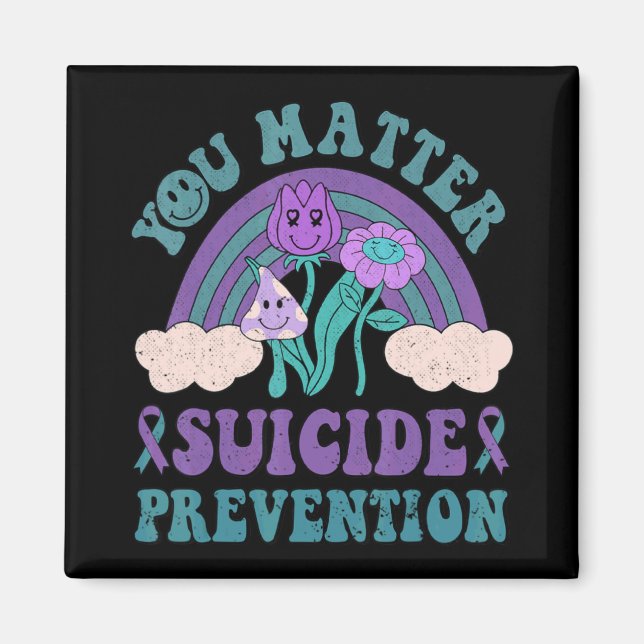 Groovy You 988 Suicide Prevention Awareness  Magnet (Front)