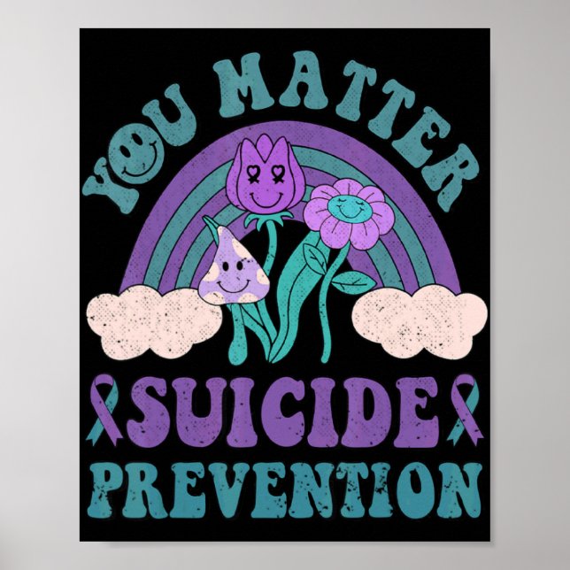 Groovy You 988 Suicide Prevention Awareness  Poster (Front)