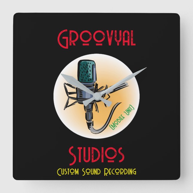 Groovyal Studios T-Shirt Square Wall Clock (Front)