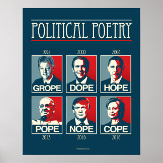 Grope Dope Hope Pope Nope Cope Poster