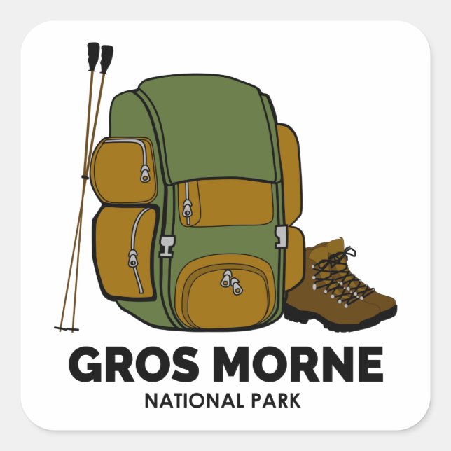Gros Morne National Park Backpack Square Sticker (Front)