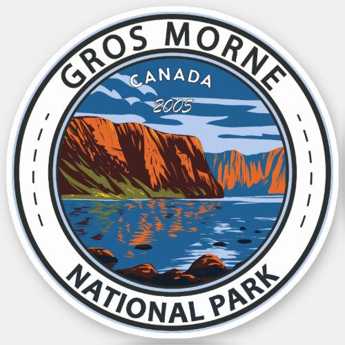 Gros Morne National Park Canada Travel Art Vintage Sticker