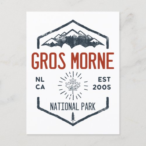 Gros Morne National Park Canada Vintage Distressed Postcard