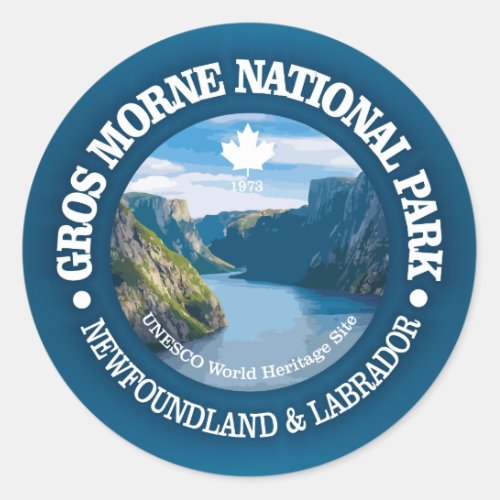 Gros Morne National Park Classic Round Sticker