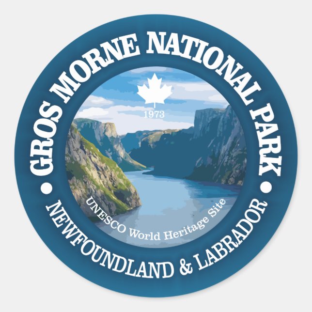 Gros Morne National Park Classic Round Sticker (Front)