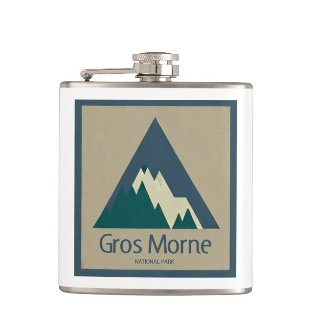 Gros Morne National Park Rustic Flask (Front)