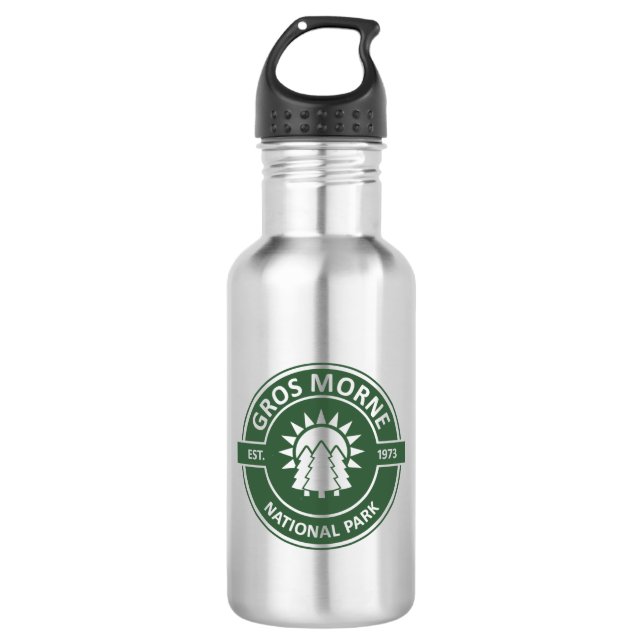 Gros Morne National Park Stainless Steel Water Bottle (Front)