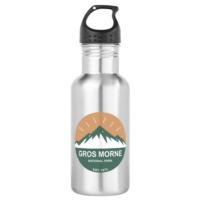 Gros Morne National Park Stainless Steel Water Bottle (Front)