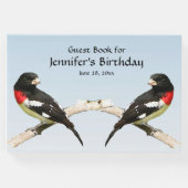Grosbeak Bird Birthday Party Guest Book (Front)