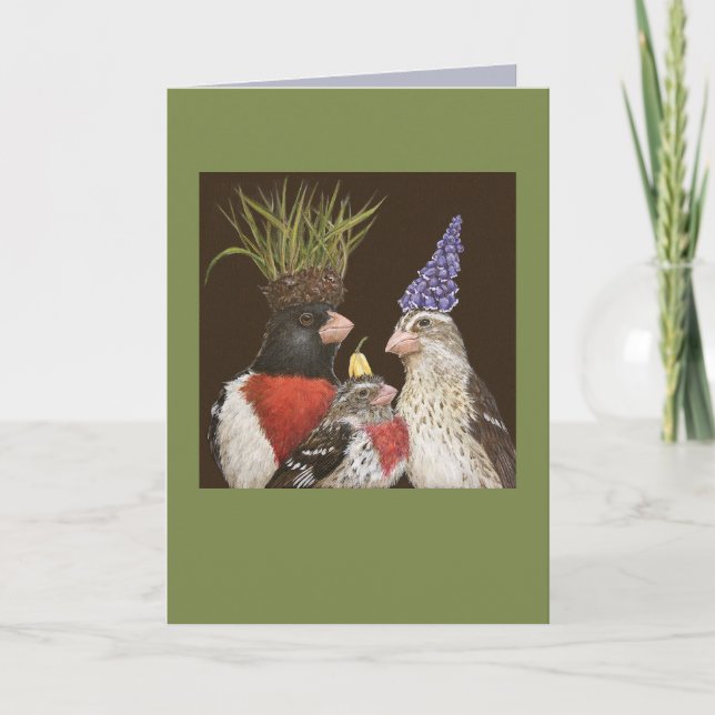 Grosbeak family card (Front)