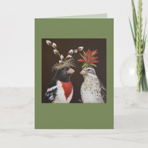 Grosbeak wedding 2 card