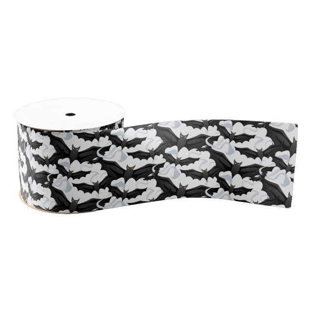 Grosgrain Ribbon-Halloween Bats Grosgrain Ribbon (Spool)