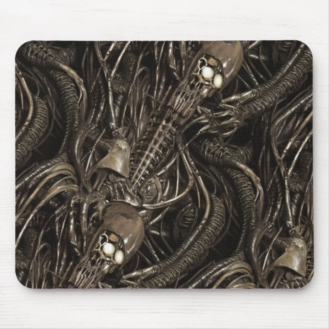 Gross Alien Spine Serpents Mouse Pad (Front)