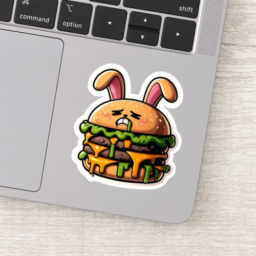 Gross Bunny Burger Sticker