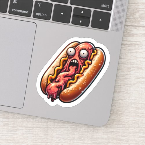 Gross Hotdog Sticker