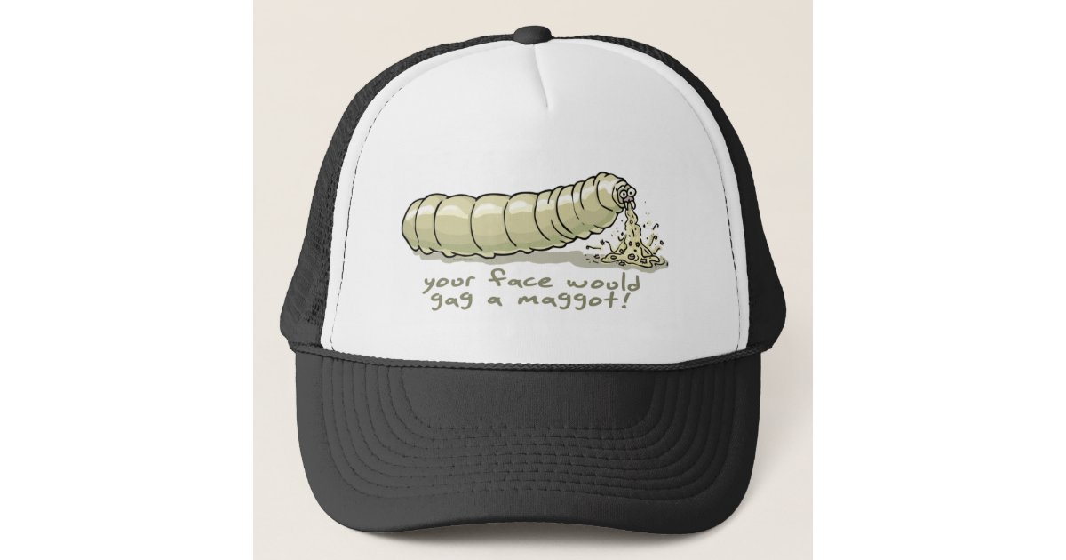 Gross Maggot Gear by Mudge Studios Trucker Hat Zazzle