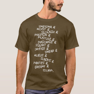 Gross Sounding Words List Handwriting T-Shirt
