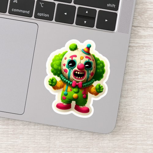 Gross Zombie Clown Sticker