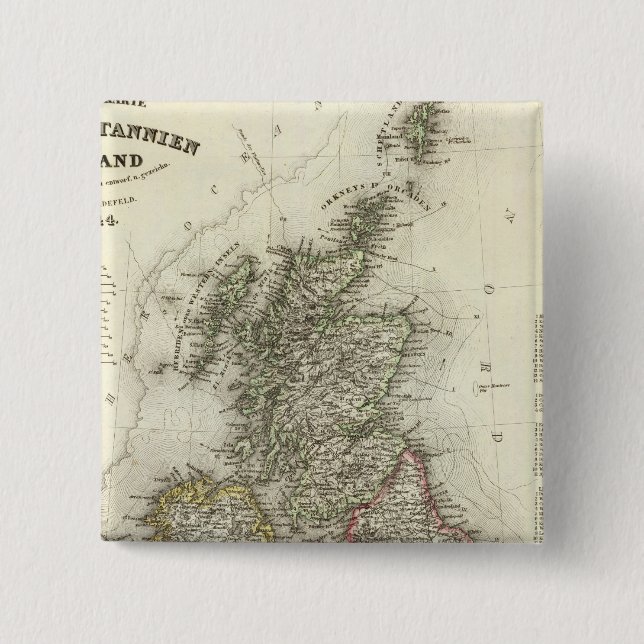 Grossbritannien, Ireland Pinback Button (Front)