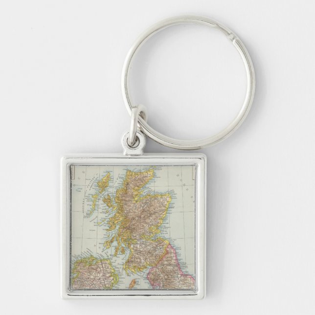 Grossbritannien, Irland - Map of UK, Ireland Keychain (Front)