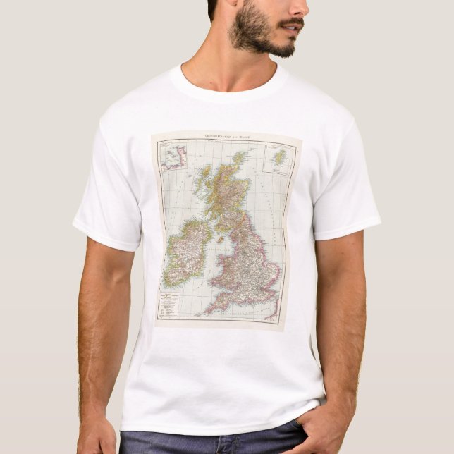 Grossbritannien, Irland - Map of UK, Ireland T-Shirt (Front)