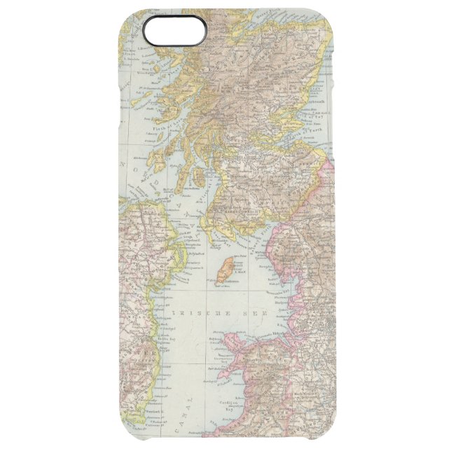 Grossbritannien, Irland - Map of UK, Ireland Uncommon iPhone Case (Back)
