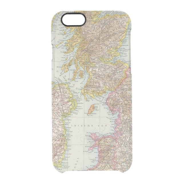 Grossbritannien, Irland - Map of UK, Ireland Uncommon iPhone Case (Back)