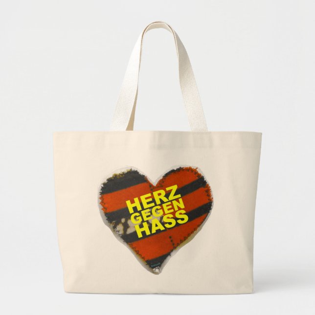GROSSE Tasche für ein GROSSES Herz Large Tote Bag (Front)