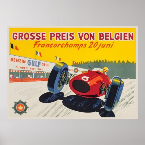 Grosser Pries Von Belgien Francorchamps 20 Juni Poster