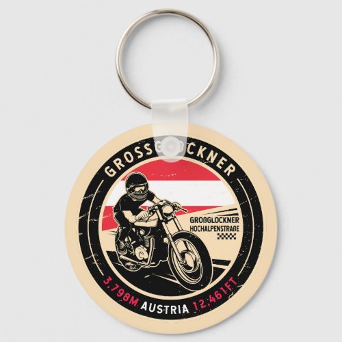 Grossglockner  Austria  Motorcycle Keychain