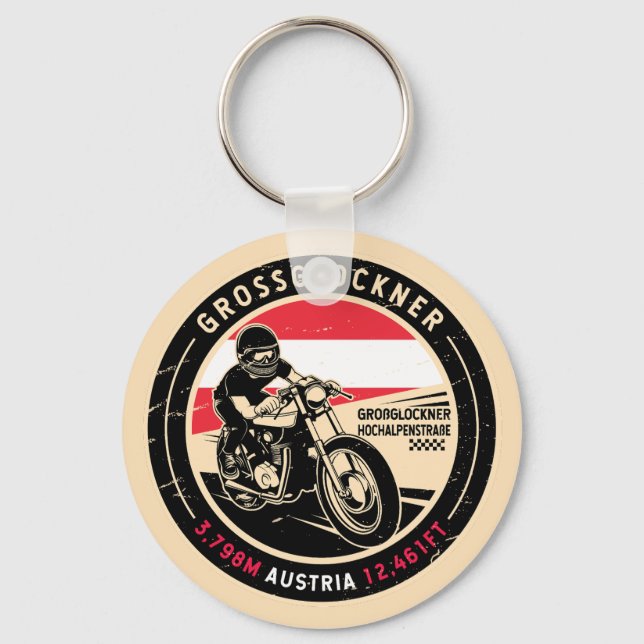 Grossglockner | Austria | Motorcycle Keychain (Front)