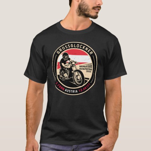 Grossglockner  Austria  Motorcycle T_Shirt