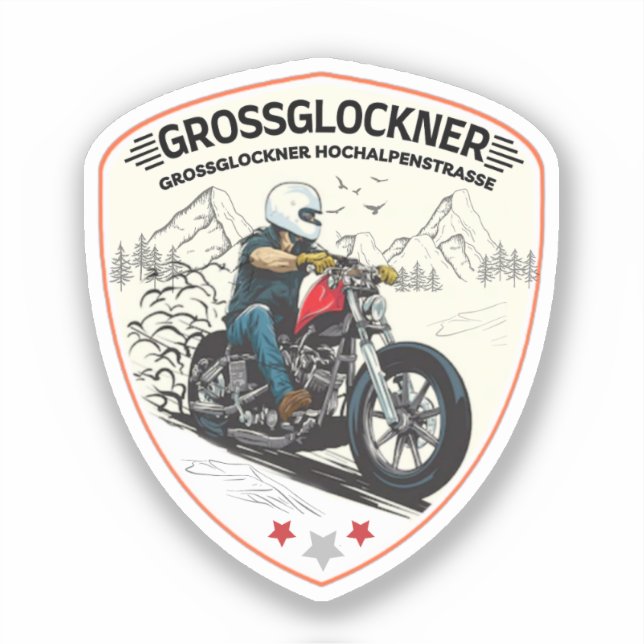  Grossglockner High Alpine Road austrian alps moto Sticker (Front)