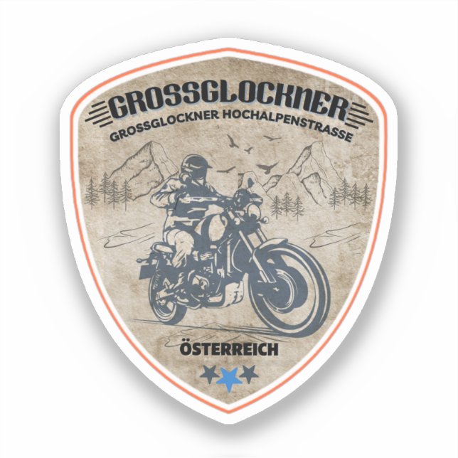  Grossglockner High Alpine Road austrian alps moto Sticker (Front)