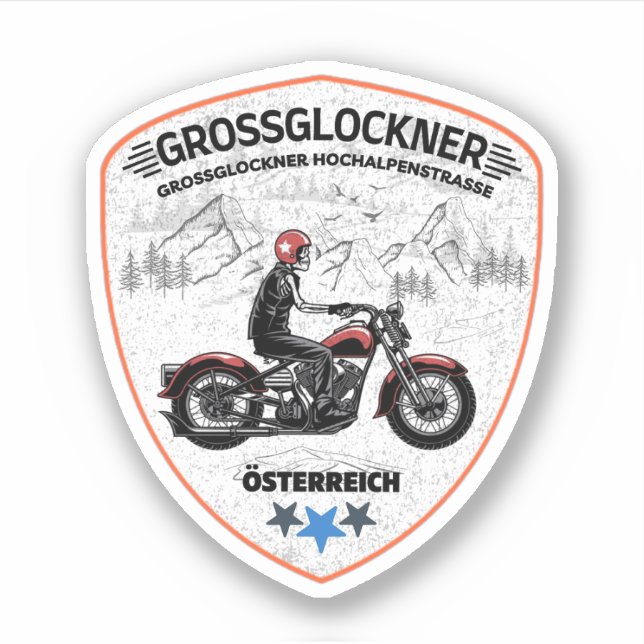  Grossglockner High Alpine Road austrian alps moto Sticker (Front)